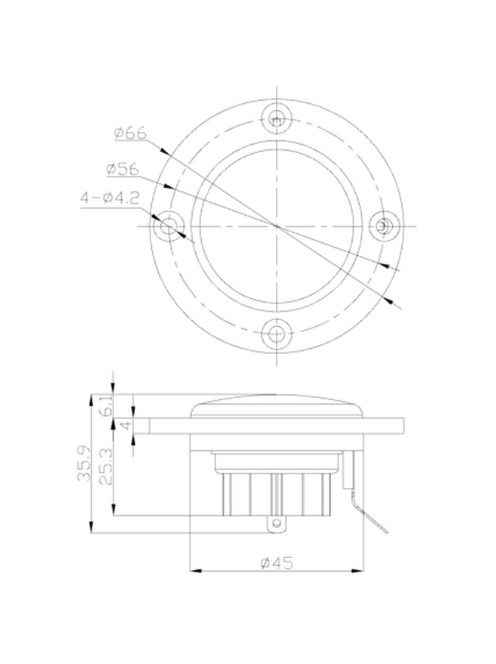 ND25TA-4 1" Titanium Dome Neodymium Tweeter