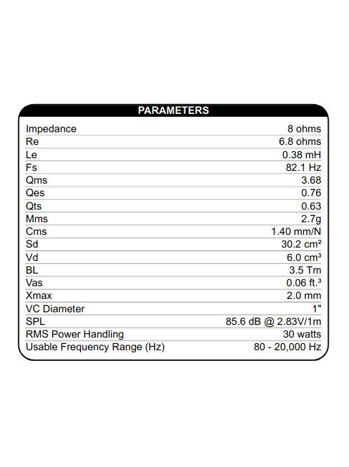 PC83-8 3" Full-Range Poly Cone Driver