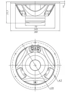 Dayton Audio PS180-8 6-1/2" neodímium szélessávú hangszóró