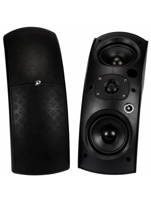QS204-4 Quadrant 70V / 100V Indoor/Outdoor Speaker Pair with 4 Ohm Bypass - Black