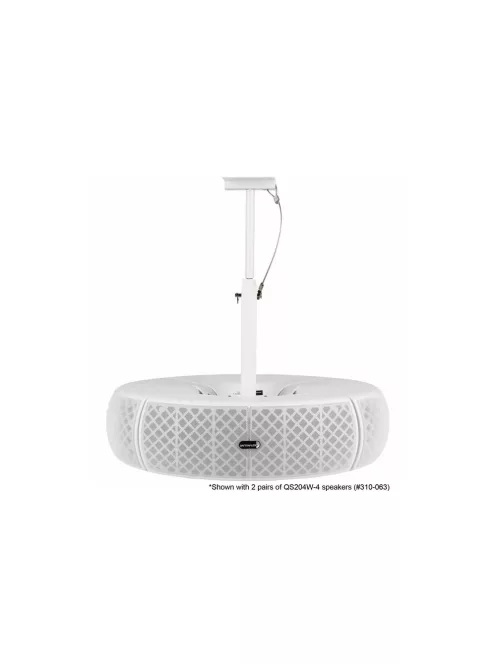 QS204PBW 4-Way Pole Mount Speaker Bracket for QS204W-4 Quadrant Speakers - White