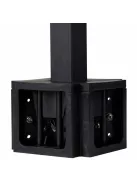QS204PB 4-Way Pole Mount Speaker Bracket for QS204-4 Quadrant Speakers - Black