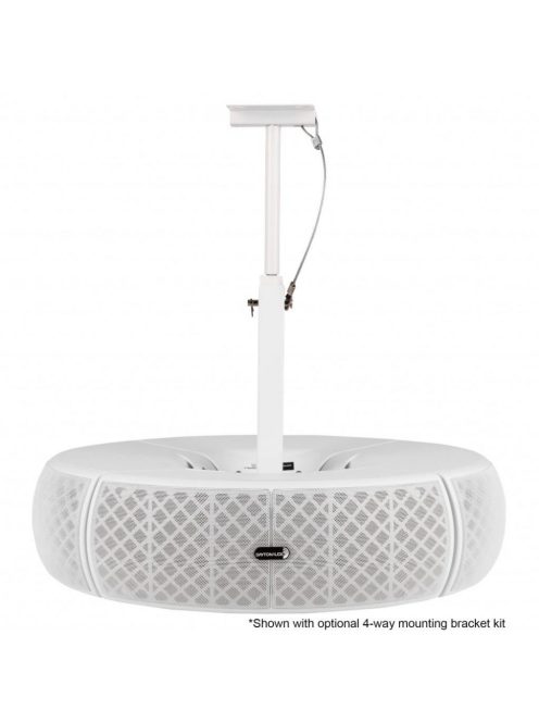 QS204W-4 Quadrant 70V / 100V Indoor/Outdoor Speaker Pair with 4 Ohm Bypass - White