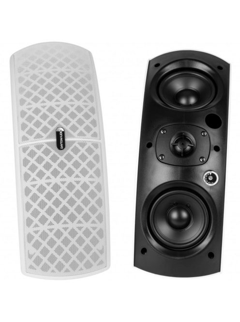 QS204W-4 Quadrant 70V / 100V Indoor/Outdoor Speaker Pair with 4 Ohm Bypass - White