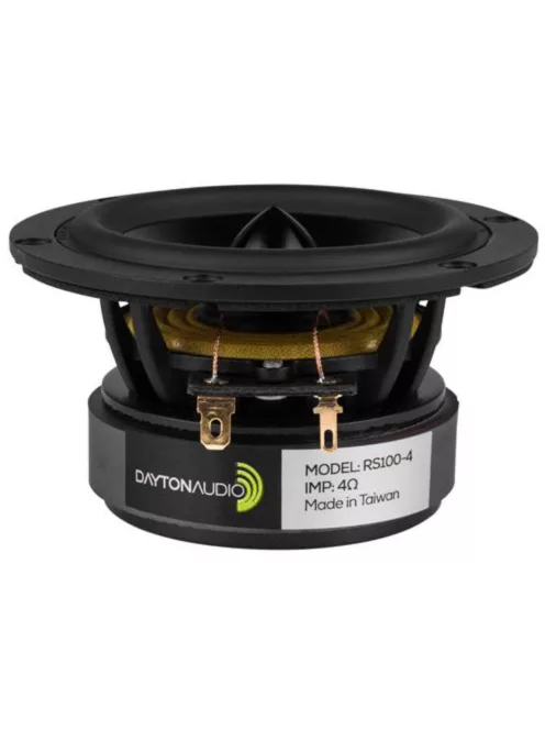 Dayton Audio RS100-4 4" Reference Full-Range Driver 4 Ohm. Black alu. cone