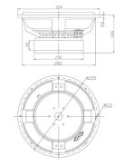 Dayton Audio RSS315HO-4 12" Reference HO Subwoofer 4 Ohm. Black alu. cone