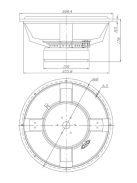 Dayton Audio RSS390HF-4 15" Reference HF Subwoofer 4 Ohm. Black alu. cone