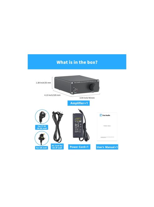 Fosi Audio V1.0 Stereo erősítő