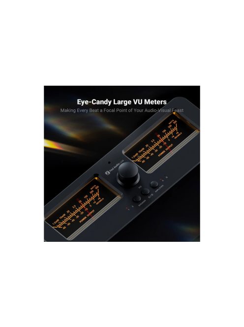 Fosi Audio LC30 erősítő hangszóró kapcsoló 2 bemenet, 2 kimenet, kettős analóg VU mérő - fekete