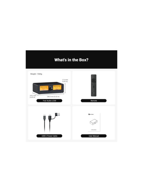 Fosi Audio LC30 erősítő hangszóró kapcsoló 2 bemenet, 2 kimenet