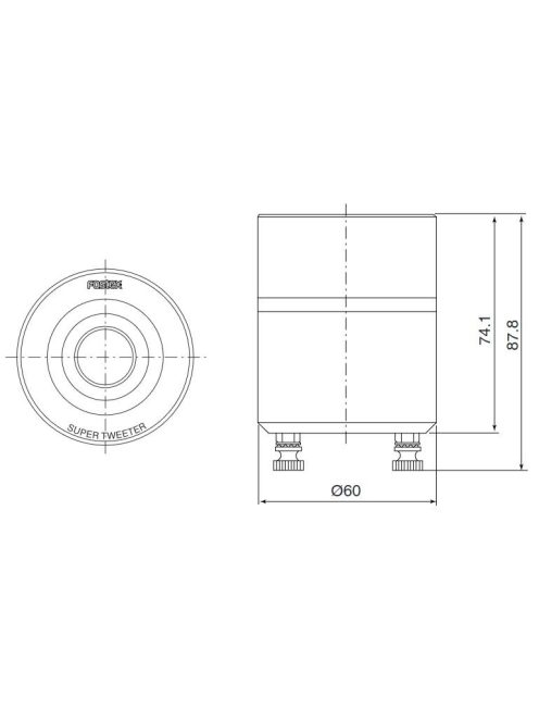 Fostex T90A Horn Super Tweeter, 8 Ohm, Alnico