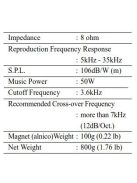 Fostex T90A Horn Super Tweeter, 8 Ohm, Alnico