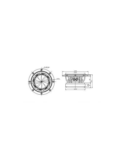 Fostex FW168HR Cone Woofer 6,5", 8 Ohm, HR-Membran