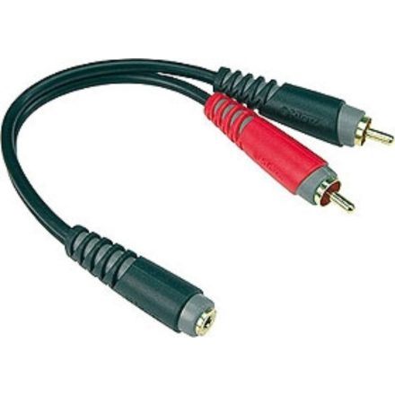 Y adapter kábel, JACK-RCA, 0,2 m 