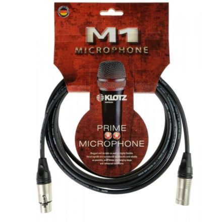 mikrofonkábel, 10 m – Klotz XLR3M - XLR3F csatlakozók, + MY206 fekete kábel