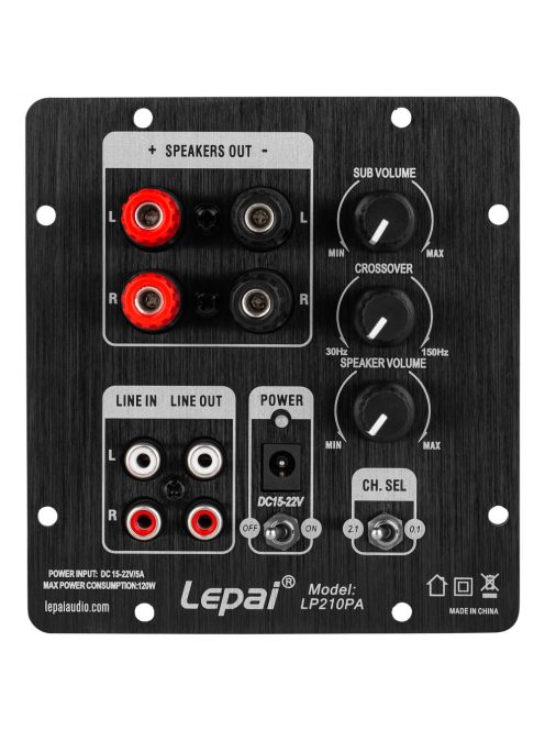 LP210PA 2x30W + 60W 2.1 Channel Mini Plate Amplifier TPA3118