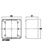 Monacor ATT-300, falra szerelhető ház