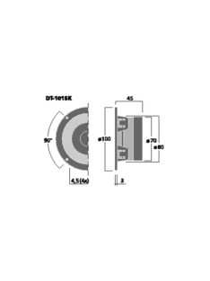 Monacor DT-101SK, Hi-Fi dóm magassugárzó, 50Wmax, 8Ω