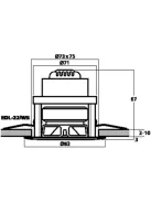 Monacor EDL-22/WS, , 100V-os, süllyeszthető kivitelű