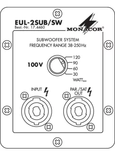 Monacor EUL-2SUB/SW, 100V-os szubbasszussugárzó