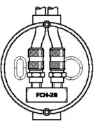 Monacor FCH-28, F-csatlakozó,U-alakú