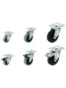 Monacor GCB-75B, kerekek, önbeálló/fix