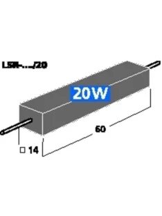   Monacor LSR-10/20, cementált Teljesítményellenállások, 20W