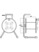 Monacor MCR-6, professzionális, üres kábeldob
