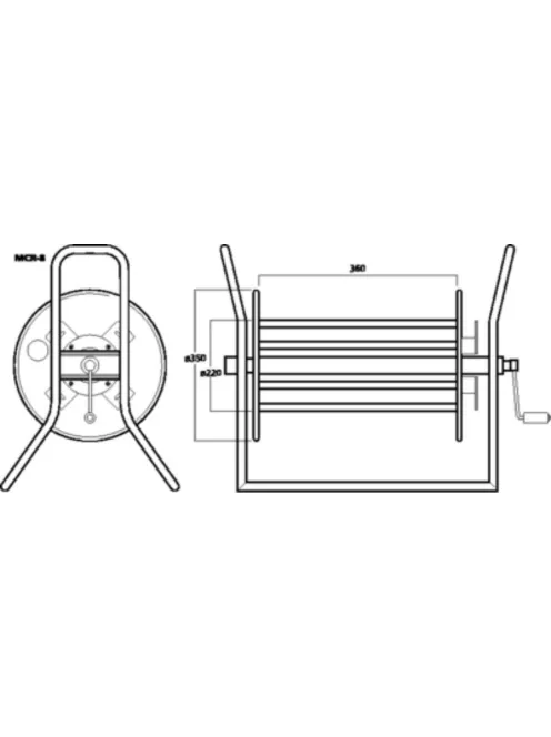 Monacor MCR-8, professzionális, üres kábeldob