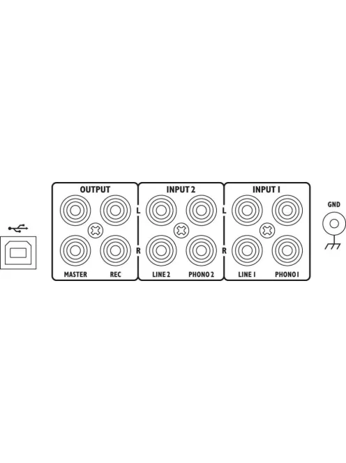 IMG Stageline MPX-20USB, 3-csatornás sztereó DJ keverőpult