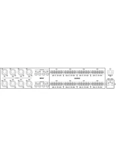 Monacor PA-1850D, 8 csatornás D osztályú erősítő, 100V