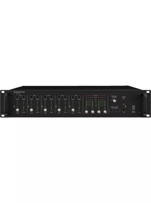 Monacor PA-40120, 4 zónás mátrix rendszerű PA központ