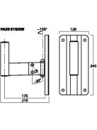 Monacor PAST-515/SW, fali tartó PA hangsugárzókhoz