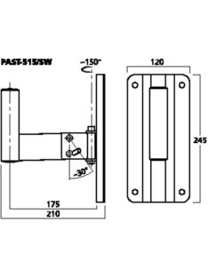 Monacor PAST-515/SW, fali tartó PA hangsugárzókhoz