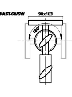   Monacor PAST-68/SW, Állványvégre húzható megdöntő adapter tartólemezzel