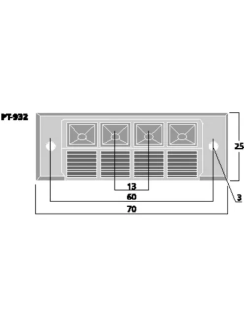 Monacor PT-932, rugós szorítócsatlakozó, 4-pólusú