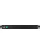 Monacor RCS-85/SW, konnektorok, aljzatok, 19"-os hálózati csatlakozósorok