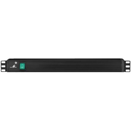 Monacor RCS-85/SW, konnektorok, aljzatok, 19"-os hálózati csatlakozósorok