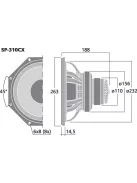 Monacor SP-310CX koaxiális hangszóró