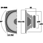 Monacor SP-60/4, Hi-Fi mélyközépsugárzók, 60Wmax, 8Ω (/8) ill. 4Ω (/4)
