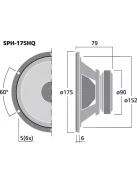 Monacor SPH-175HQ, , hi-fi bass-midrange speakers