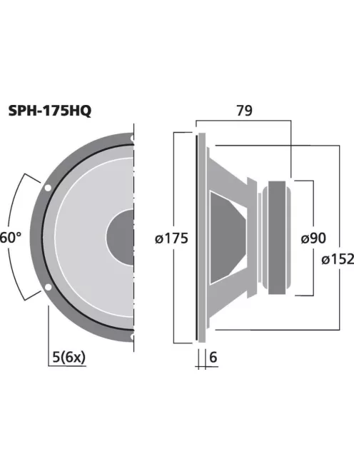 Monacor SPH-175HQ, , hi-fi bass-midrange speakers