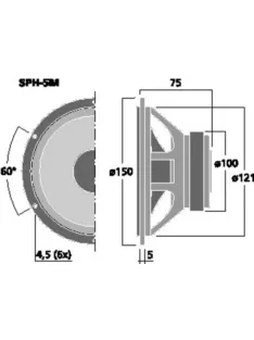 Monacor SPH-5M, mélyközép sugárzó