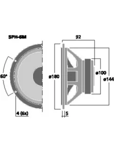 Monacor SPH-6M, hi-fi mély-közép hangszóró