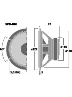 Monacor SPH-8M, Hi-Fi basszushangszóró