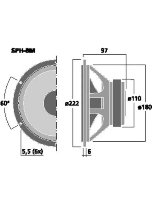 Monacor SPH-8M, Hi-Fi basszushangszóró