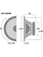 Monacor SPX-200WP HiFi szélessávú hangszóró, vízálló