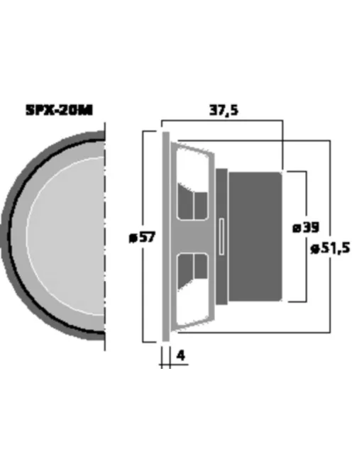 Monacor SPX-20M, Hi-Fi, szélessávú