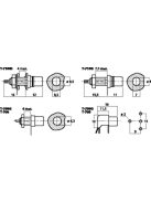 Monacor T-706, beépíthető RCA Aljzatok