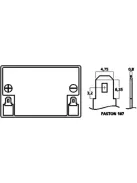 Monacor TXA-1015ACCU, akkumulátorok, 12V-os, ólom-